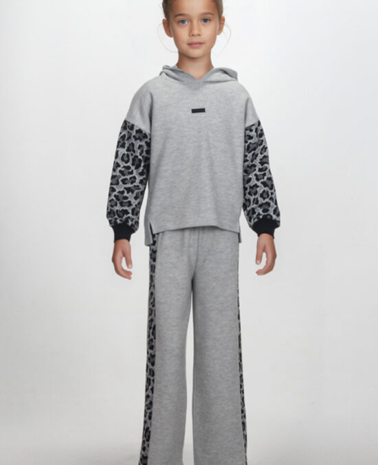 Πλεκτό Σετ με ίσιο παντελόνι Tiger Sleeves 2563185 - γκρι