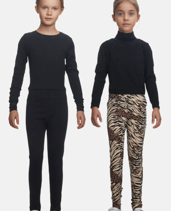 Σετ 2 κολλάν Animal print μαύρο