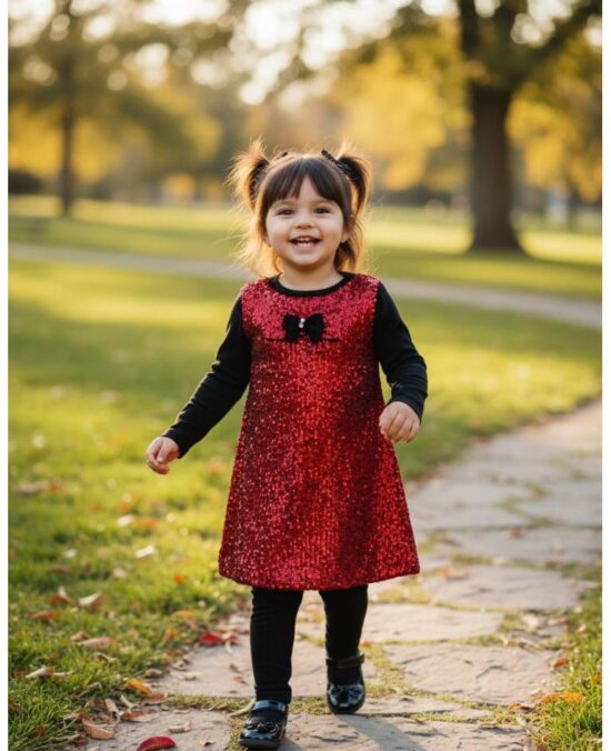 Φόρεμα παγιετα και μπλούζα