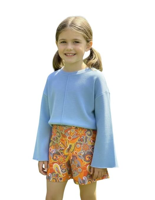 Σετ σορτς με πλεκτή μπλούζα